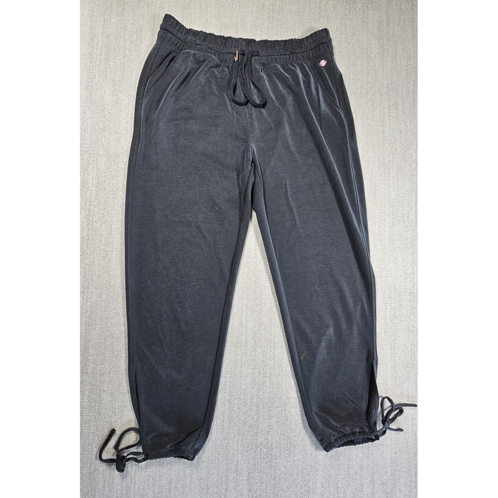 Calia‎ By Carrie Underwood Tie Cuff Jogger Women's  M Dark Gray Modal Blend